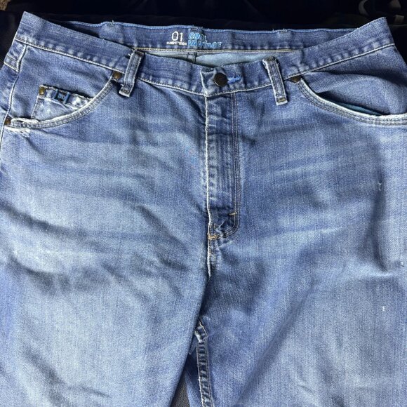 Wrangler 01 Competition Cool Vintage Men's Straight Leg Jeans Blue Denim 35x34 - Picture 3 of 16